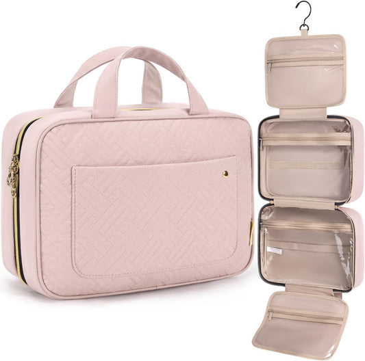Hanging Travel Toiletry Bag 360° Hook for Full Size Bottle, Medium