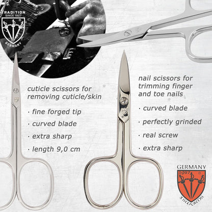 3 Swords Germany - Brand Quality 8 Piece Manicure Pedicure Grooming Kit Set for Professional Finger & Toe Nail Care Scissors Clipper Fashion Leather Case in Gift Box, Made by 3 Swords (6660)