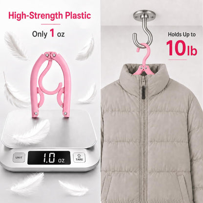 TravelEasy™ 2.0 10 - Piece Portable Folding Clothes Hangers