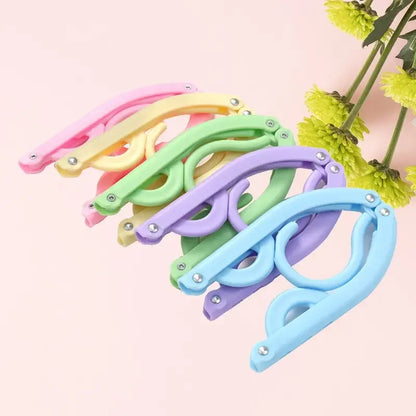 10-Pack Portable Folding Clothes Hangers - Travel Accessories for Business Trips and Pants Drying