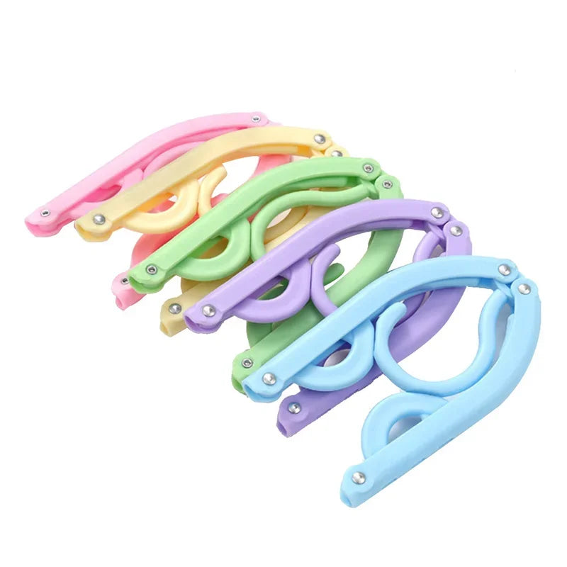 10-Pack Portable Folding Clothes Hangers - Travel Accessories for Business Trips and Pants Drying