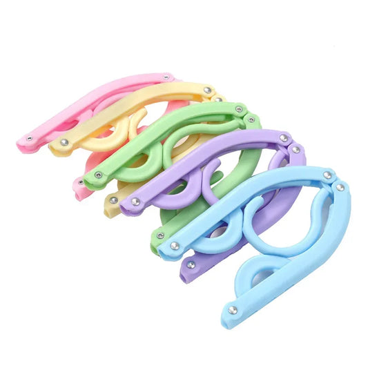 10-Pack Portable Folding Clothes Hangers - Travel Accessories for Business Trips and Pants Drying